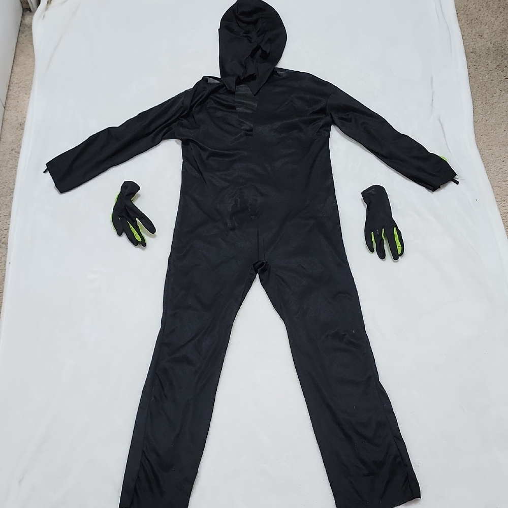 Glow-in-the-Dark Skeleton Kids Costume M 8-10 - Picture 2 of 11